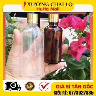 Chai Lọ Chiết Serum ❣️BUÔN SỈ RẺ❣️ Chai Lọ Đựng Tinh Dầu Nắp Vặn Vàng 50ml,100ml Chiết Serum, Phụ Kiện Du Lịch