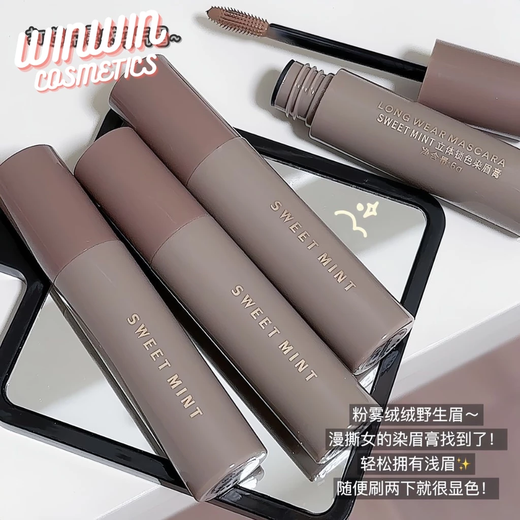 Mascara chải lông mày SWEET MINT tự nhiên chống thấm nước và chống mưa bền màu Lâu Trôi Không Phai Màu Tự Nhiên