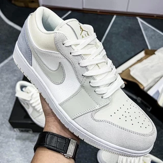 Giày Jordan cổ thấp Low Paris xám Cao Cấp Full Bill Box, Giày Sneaker JD AF1 thể thao nam nữ ullzang đi học đi chơi