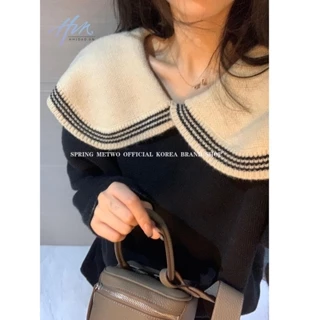 Áo sweater Chui Đầu Cỡ Lớn Kiểu Hải Quân Kiểu Pháp Thời Trang Thu Đông Cho Nữ