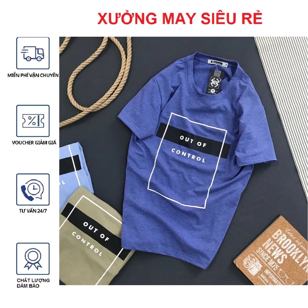 [S01] Áo thun nam Áo phông nam cổ tròn - không cổ Dry in hàng chuẩn shop phong cách - M190