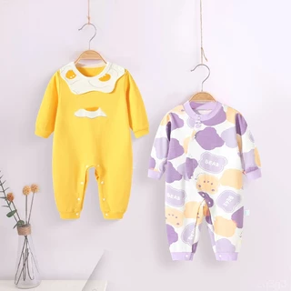 Áo liền quần cotton Comfor Bodysuit dài tay cao cấp Hàng Quảng Châu body liền thân cho bé trai bé gái