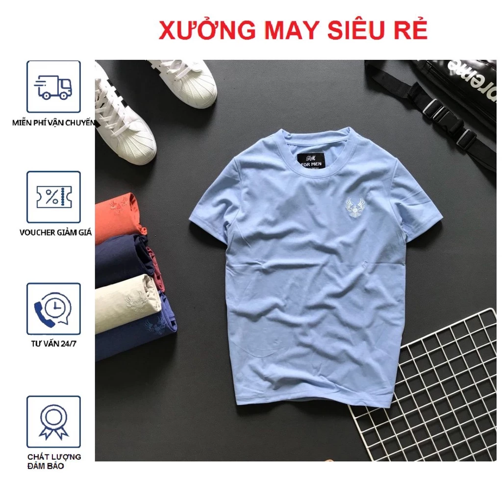 [S06] Áo thun nam cổ tròn dập nổi FOR MEN hàng chuẩn shop -ÁO THUN NAM KHÔNG CỔ ĐẸP TEEN VNXK- M130