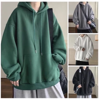 Áo Hoodie Trơn Form Rộng Nam Nữ Basic Chất Nỉ Cotton Dày Dặn Nhiều Màu