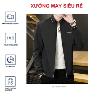 [S06] Áo khoát nam 2 lớp bomber viền cổ hàng bao chất cực chất-A1004