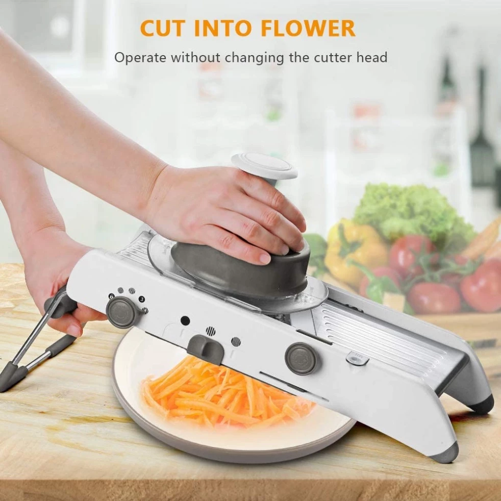 [Hàng Cao Cấp] Dụng Cụ Bào Sợi YYQ5, Cắt Thái Lát Rau Củ Quả Đa Năng Màu Xám 18 IN 1 Vegetable Cutter PVN2896