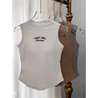 Áo bra ba lỗ cổ trụ kèm mút ngực chất thun cotton loại 1 hàng Quảng Châu cao cấp