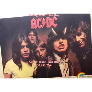 Poster Dán Tường Poster Nhóm Nhạc rock Ac / DC Trang Trí Nhà Ở