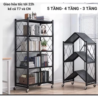 SALE (loại 1)Kệ Gấp Gọn ,KỆ BẾP để lò vi sóng , Để Đồ ,Đa Năng 3/4/5 tầng sơn tĩnh điện cao cấp chính hãng Siêu Hot