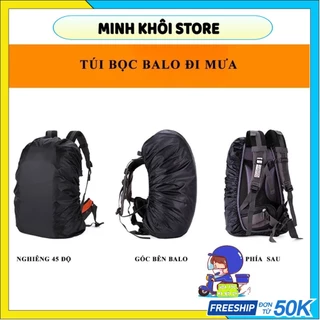 Túi Trùm Balo Đi Mưa Chống Mưa Chống Thấm Nước [45L - 60L] - Áo Trùm Đi Mưa Cho Balo Chống Nước