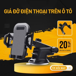 Giá đỡ điện thoại trên ô tô gắn taplo và cửa gió điều hòa, kẹp điện thoại ô tô cực kì chắc chắn S038