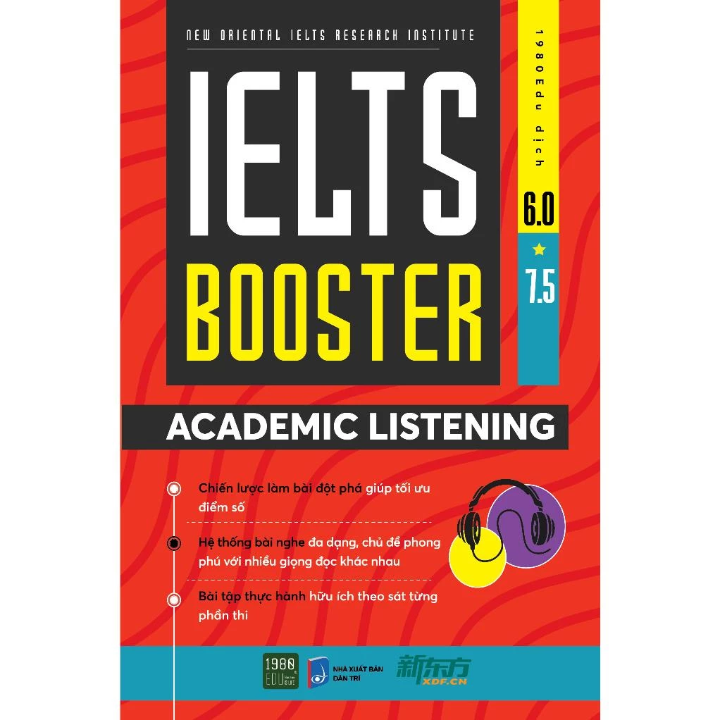 Sách - Ielts Booster Academic Listening - New Oriental IELTs Research Institute - 1980 Books