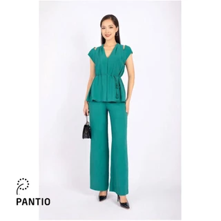 BQD72669 - Quần công sở vải thô dáng suông ống rộng cạp rời - PANTIO