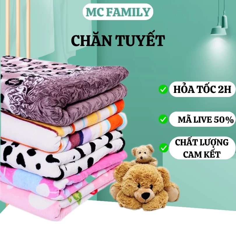 Chăn mền lông tuyết cotton 1.6x2m mềm mịn ấp áp gọn nhẹ cao cấp- NHẮN CHỌN MẪU [ NHẬP TẠI XƯỞNG]