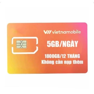 [MIỄN PHÍ 12 tháng] Sim Vietnamobile data 4G vào mạng 1 năm  không cần nạp tiền 5GB/Ngày 150 GB/tháng giá rẻ simtramanh