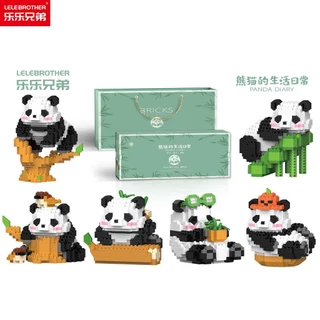 đồ chơi xếp hình PANDA BANDA gấu trúc  cỡ nhỏ &nhỡ đồ chơi xếp hình nano 3d cho bé chuẩn mẫu