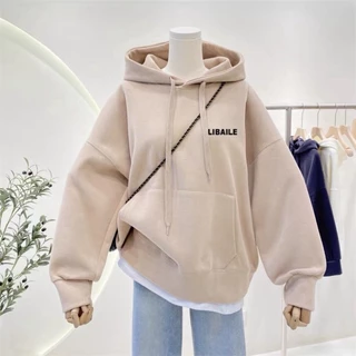 Áo hoodie nữ chất nỉ bông 2 lớp cực dày in chữ LIBAL - Áo hoodie zip nam nữ chất nỉ tàu cực dày mũ 2 lớp in chữ 5D LIzip