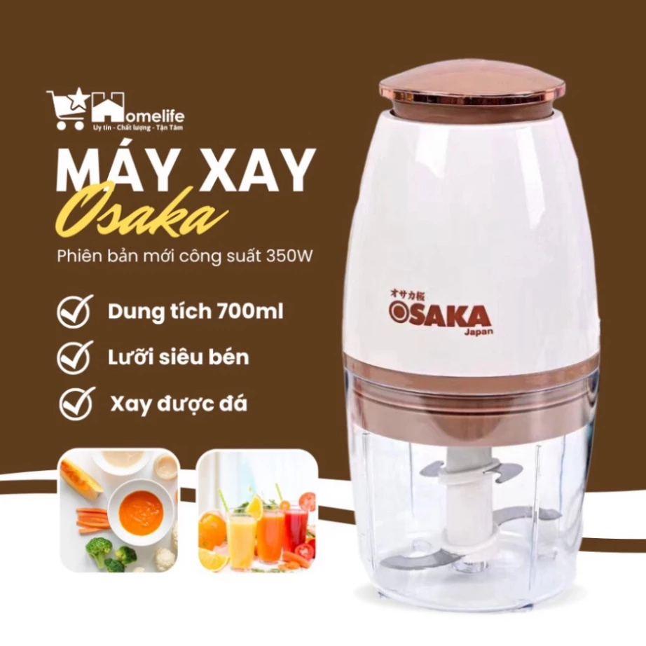 Máy Xay Thịt Osaka Nhật Bản Mẫu Mới Cao Cấp Công Suất 350W Xay Sinh Tố, Đồ Ăn Dặm Cho Bé New