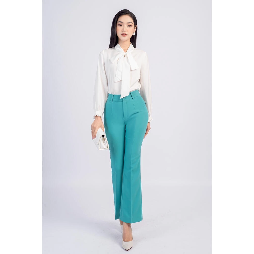 Quần ống vẩy đính cúc bọc MMOutfit QU0922126