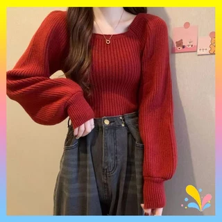 Áo sweater Dệt Kim Thời Trang Thu Đông Xinh Xắn Cho Nữ