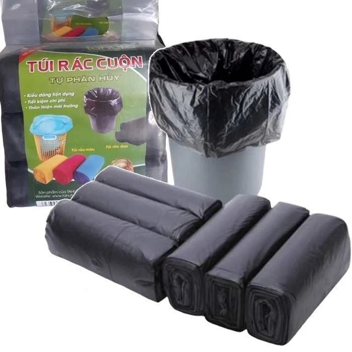 Sét 3 Cuộn Túi Đựng Rác Tự Phân Huỷ Tiện Lợi Dùng Trong Gia Đình 55x65cm