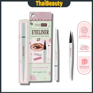 Kẻ mắt nước Sivanna Color chống nước lâu trôi, Bút đầu mảnh màu đen Long Lasting Fine Eyeliner ES8016 - Thaibeauty