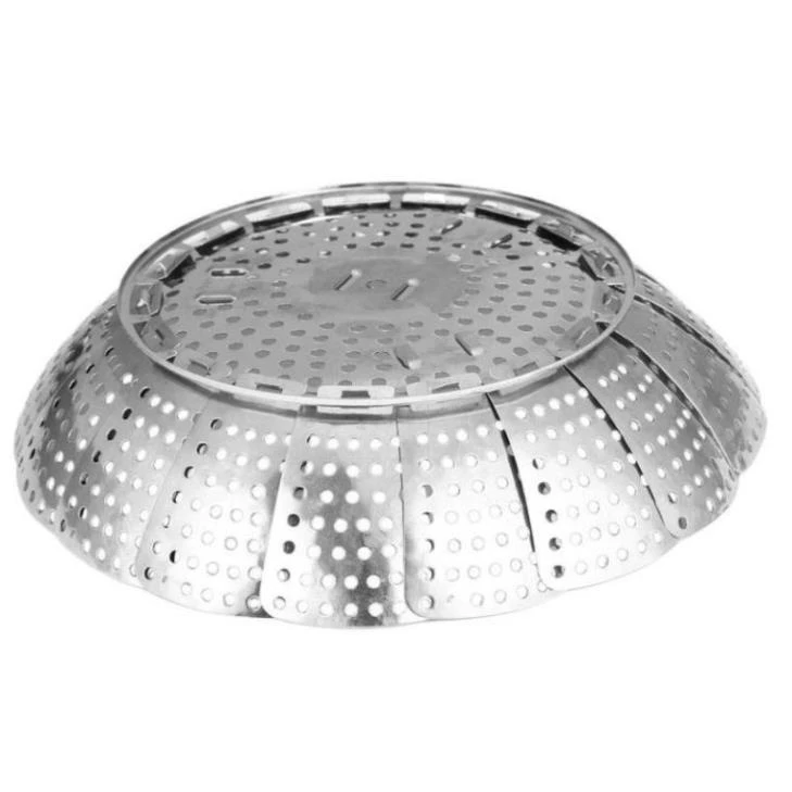 Rổ hấp Inox 304 gấp gọn, dùng hấp thực phẩm tiện lợi