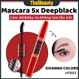 Mascara Hai Đầu Sivanna Super Model 5X Long - Mascara 2 Đầu Thái Lan Làm Dài, Dày Mi Hiệu Quả HF893 - Thaibeauty