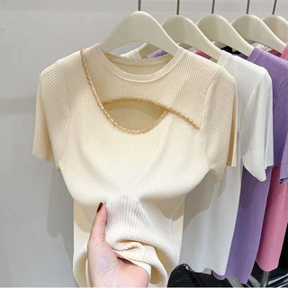 Áo sweater Dệt Kim Dày Dặn Đính Đá Thời Trang Mùa Xuân Mới Cho Nữ