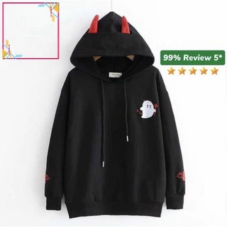 ix0 ÁO KHOÁC HOODIE CON QUỶ CUTE CỰC ĐẸP UNISEX CHẤT LƯỢNG CAO 1KENZ