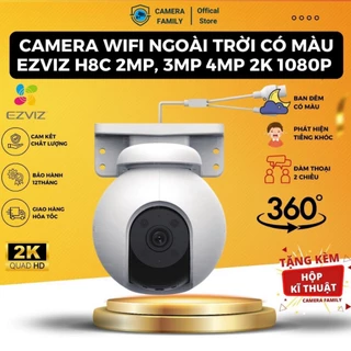 Camera WIFI Ngoài Trời Xoay 360 EZVIZ H8C 2MP, 3MP 4MP 2K 1080P Màu Ban Đêm Thông Minh Chính Hãng Bảo Hành 24TH . .