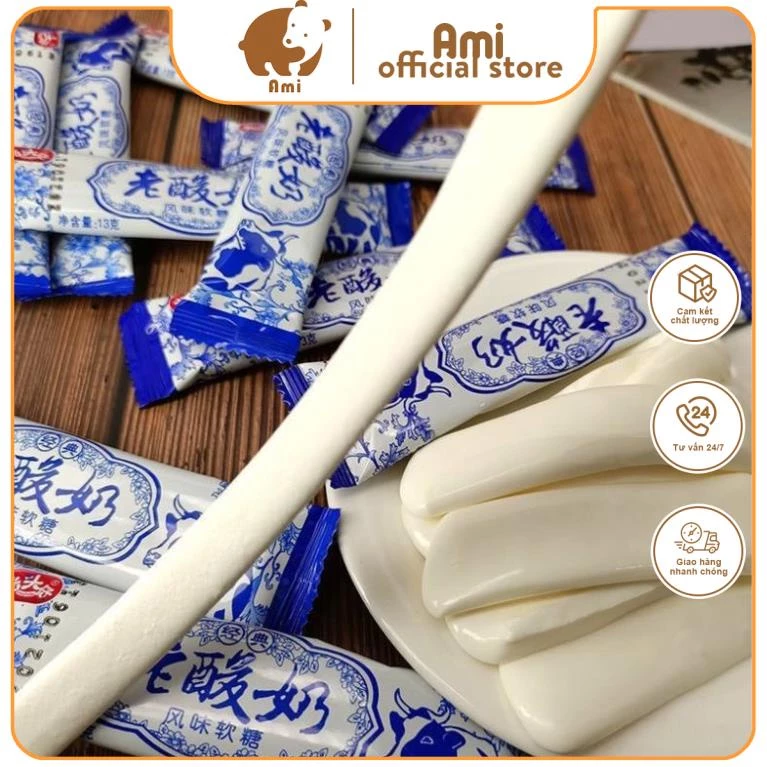 [ ĐỒ ĂN VẶT NỘI ĐỊA TRUNG ]  Kẹo kéo, kẹo kéo dẻo sữa chua hương trái cây ít đường - 1 chiếc