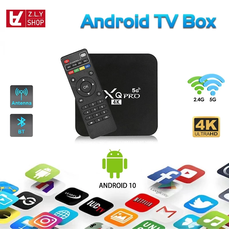 Android TV Box MXQ PRO MAX 4K bản 32GB+512GB Tiếng Việt Wifi  Android 11.1 Đã cài sãn 300 kênh tivi box YouTube