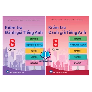 Sách - Combo Kiểm tra đánh giá Tiếng Anh 8 - Tập 1 + 2 (KP)