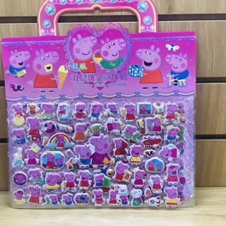 Sticker Heo peppa Dành Cho Thiếu Nhi | Nhãn Dán Nón Bảo Hiểm Chống Nước Cắt Sẵn Từng Hình