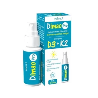 Xịt Dimao Pro D3K2 - Bổ sung Vitamin D3K2 hỗ trợ trẻ phát triển chiều cao - Lọ 25ml