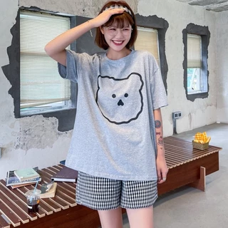 Đồ Bộ Nữ Đùi mặc nhà, đồ ngủ cotton 100% SLEEKVN - họa tiết siêu xinh, dày dặn, hàn quốc