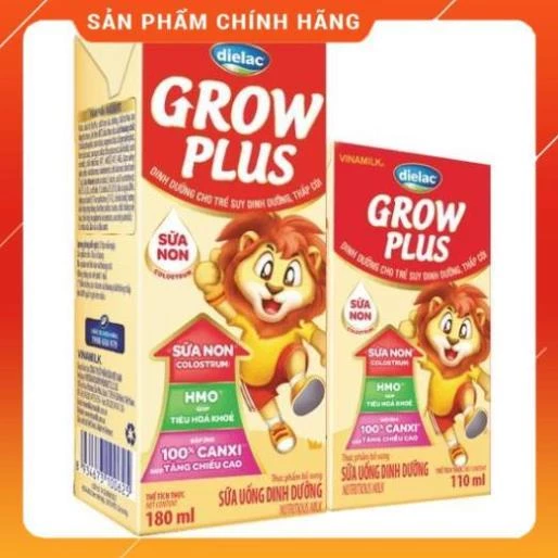 Sữa Uống Dinh Dưỡng Dielac Grow Plus (Sữa Non) - Thùng 48 hộp x 110ml( có thẻ tích điểm)