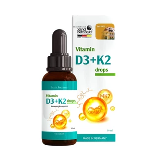 Vitamin D3 K2 Drops Sanct Bernhard Hỗ Trợ Giảm Nguy Cơ Còi Xương Ở Trẻ Em Chai 10ml