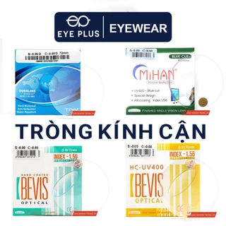 Tròng kính cận, loạn có độ chính hãng EYE PLUS, mắt kính chống tia UV, chống ánh sáng xanh, tròng đổi màu đi nắng