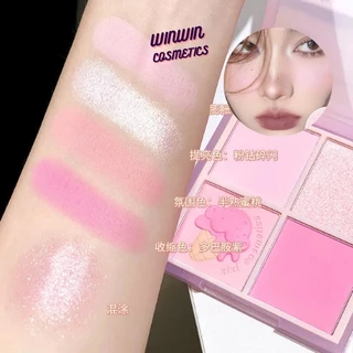 XIXI Phấn Má Hồng XIXI 4 ô D511 Nhũ Sáng Highlight Trang Điểm Tích Hợp Phấn Mắt Nhũ Lìbền màu makeup trang điểm làm đẹp