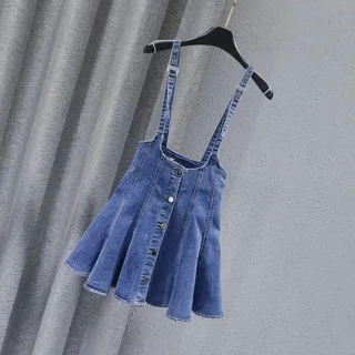 Hàng Có Sẵn Hàng Sẵn! #girls Đầm Yếm denim Thời Trang Mùa Hè Hàng Mới Dành Cho Nữ