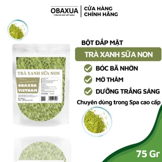 Bột trà xanh sữa non Obaxua - Mặt nạ bột giúp bóc bã nhờn, mờ thâm, dưỡng trắng