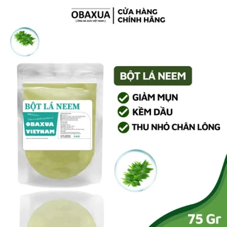 Bột lá neem OBAXUA nguyên chất - Dùng đắp mặt nạ ngăn ngừa mụn dưỡng da trắng hồng