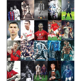 combo 20 ảnh poster decal dán cr7 Ronaldo - Bộ 20 bức ảnh bóng đá Ronaldo đẹp