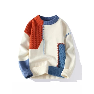 Áo sweater Cổ Tròn Dáng Rộng Dày Dặn Thời Trang Mùa Đông 2023 Mới Cho Nam