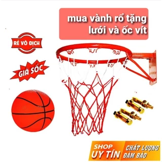 Vành Bóng Rổ, Khung Bóng Rổ (30,35,40cm) Tặng Lưới. Bóng Rổ (size 3,5,6,7) Tặng Kim Bơm - Minh Sport