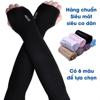 Găng Tay Chống Nắng Xỏ Ngón Nam Nữ Vải Dày Dặn Co Giãn