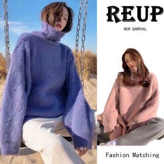 Áo sweater Cổ Cao Dáng Rộng Thiết Kế Mới 2023 Thời Trang Mùa Thu Đông Dành Cho Nữ