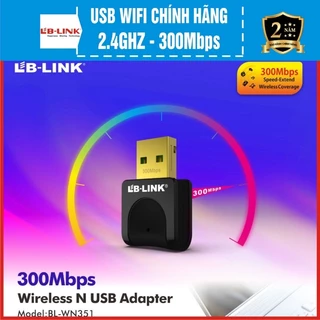 USB Thu Sóng Wifi - LB LINK WN351. CHÍNH HÃNG Tốc dộ 300Mbps- Dùng Cho PC và Laptop Hỏng Wifi. Giúp tăng tốc độ wifi